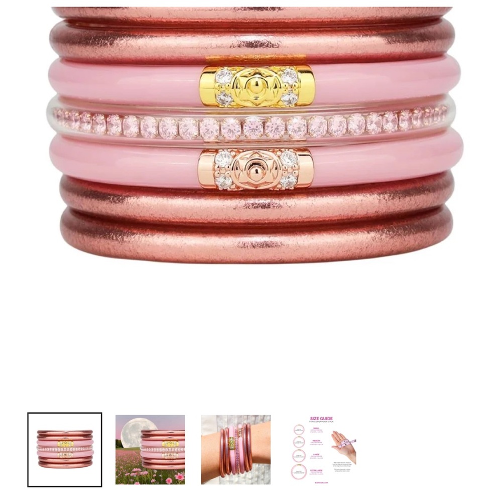 New! Budhagirl “Flower moon stack” limited edition bangles! Valentine braclets